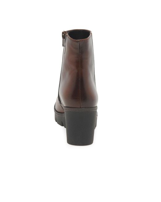 Gabor Black Utopia Wedge Heel Ankle Boots