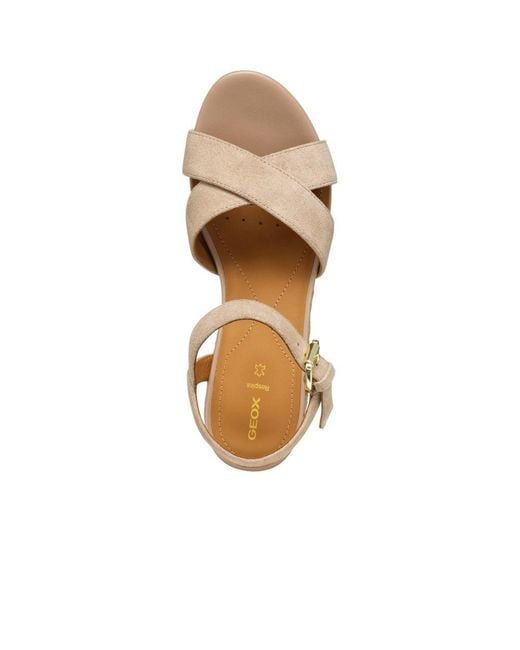 Geox Metallic D Ischia Corda Wedge Sandals