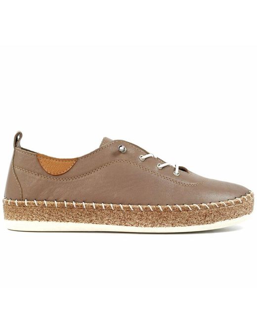 Lunar (GRS) Brown Evie Plimsoll Trainers