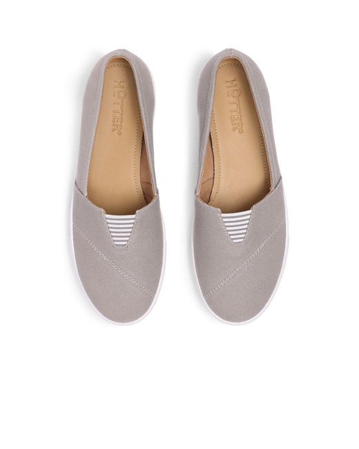 Hotter Gray Laurel Canvas Shoes