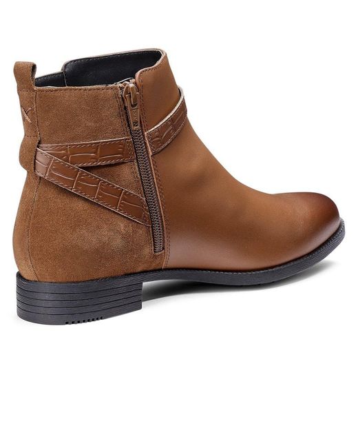 Hotter Brown Haydock Smart Ankle Boots