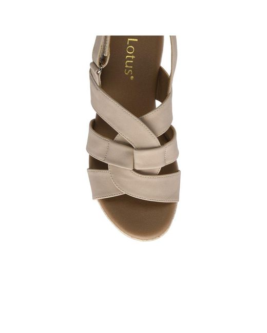Lotus Metallic Reina Wedge Sandals