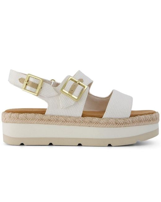 TOMS Metallic Giana Flatform Sandals