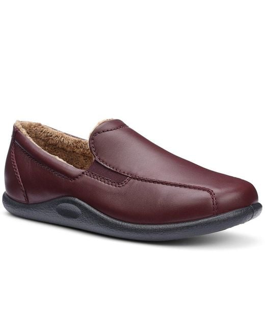 Hotter Purple Relax Warm Lined Slippers for men