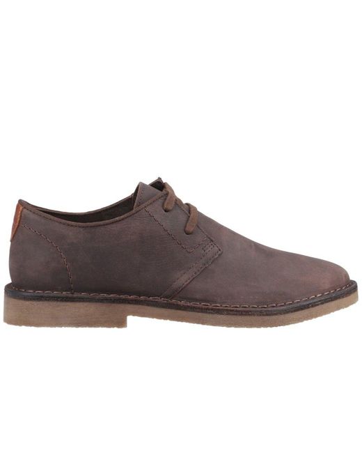 Hush Puppies Brown Scout Leather Lace Up Shoes for men