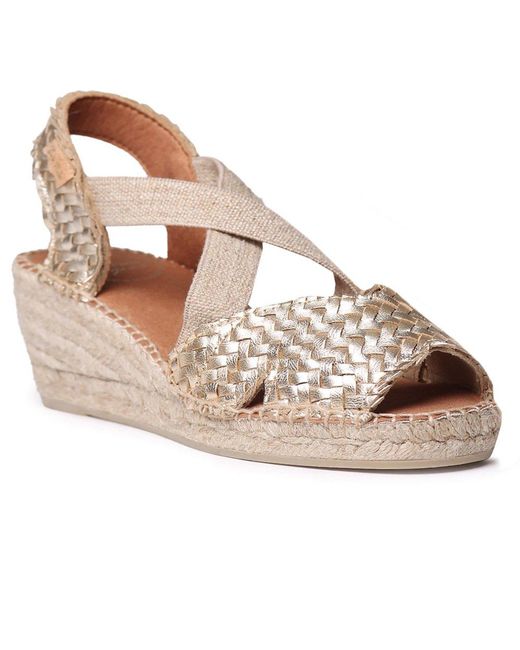 Toni Pons Metallic Salina Espadrilles Wedge Heel Sandals