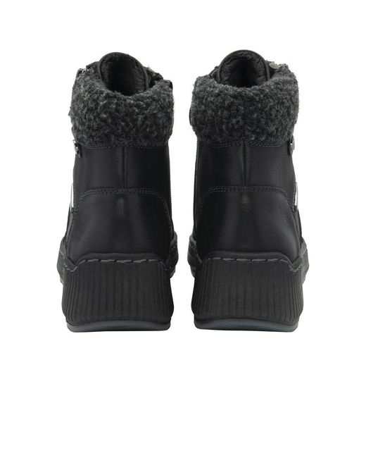 Lotus Black Penrithe Ankle Boots