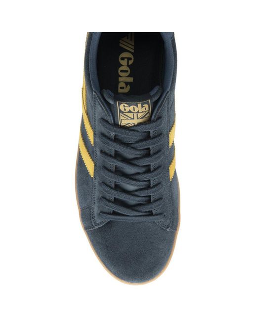 Gola Blue Equipe Ii Suede Trainers Size: 7 for men