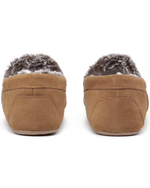 Hotter Brown Rest Slippers for men
