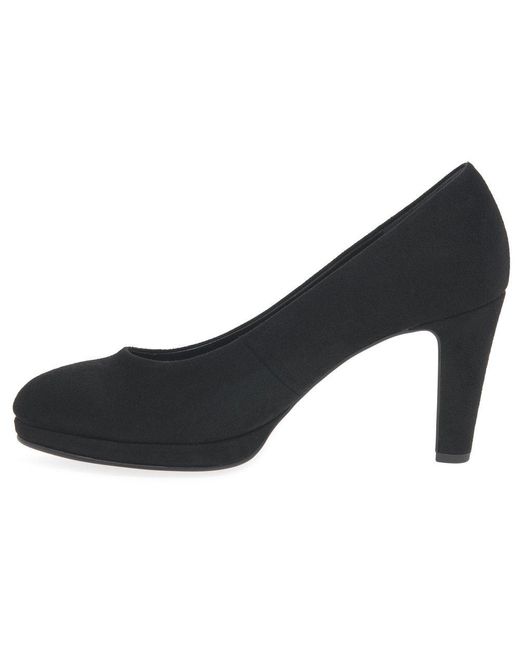 Gabor Blue Splendid High Heel Court Shoes