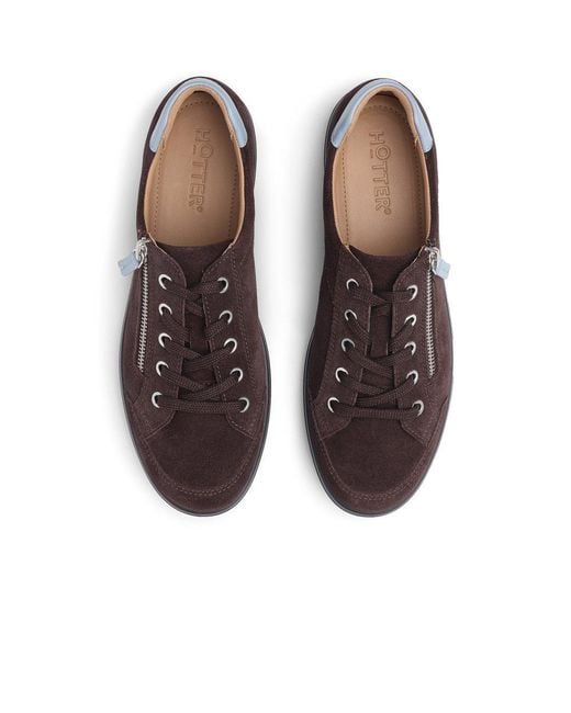 Hotter Brown Chase Ii Wide Fit Trainers