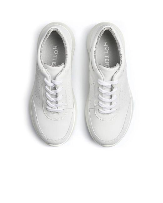 Hotter White Orion Casual Trainers