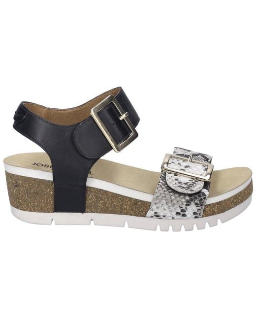 Josef Seibel Metallic Quinn 02 Ladies Wedge Heel Sandals