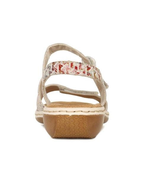 Rieker Metallic Sphere Riptape Sandals