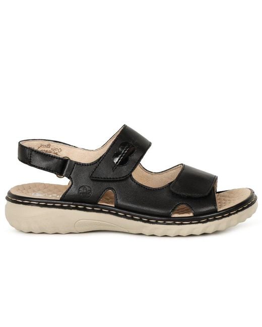 Rieker Black Grenada Sandals