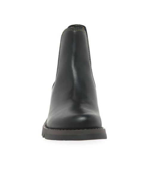 Fly London Black Salv Casual Ankle Boots