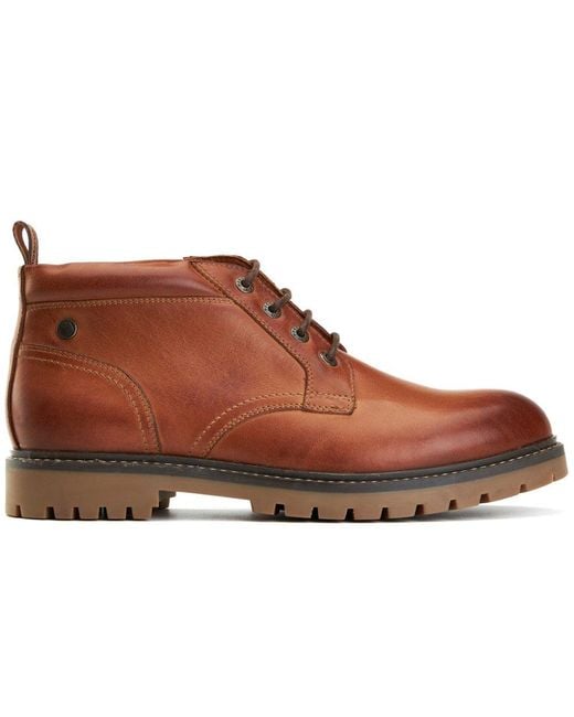 Base London Brown Cobalt Chukka Boots for men
