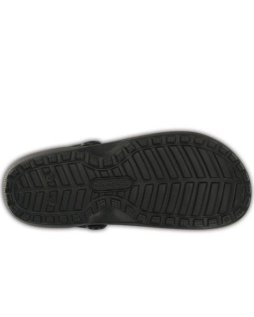 CROCSTM Black Classic Lined Clogs for men
