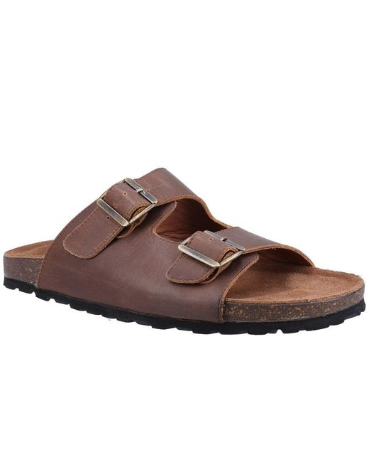 Hush Puppies Brown Nash Slider Sandals for men