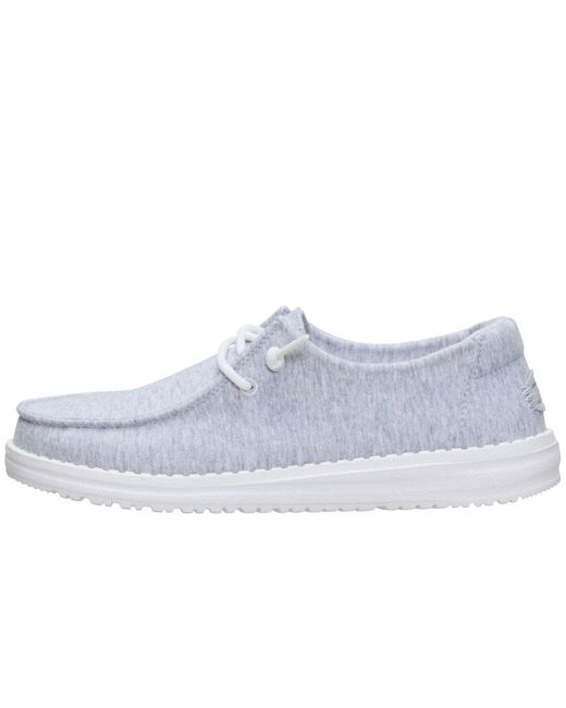 HeyDude Blue Wendy Stretch Slip On Shoes