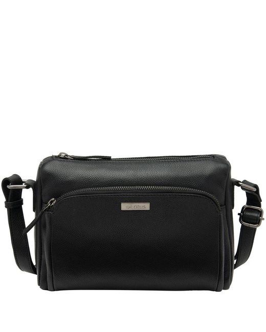 Lotus Black Ida Cross Body Bag