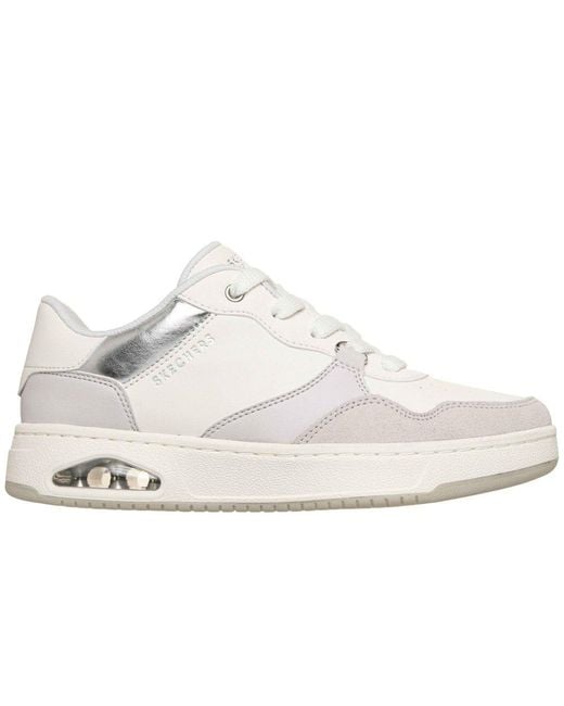 Skechers White Uno Ctl Subtle Shimmer Trainers