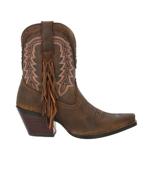 Durango Brown Crush Western Ankle Boots