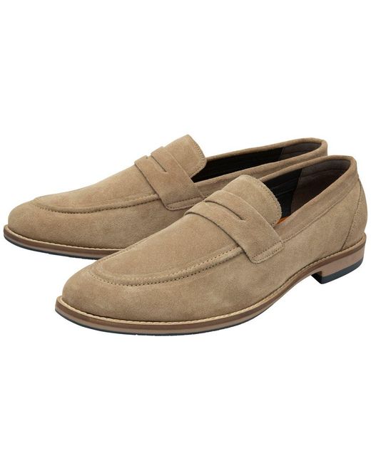 Frank Wright Brown Thornton Penny Loafers for men