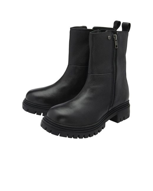 Lotus Black Marissa Ankle Boots