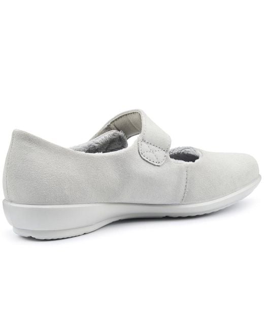 Hotter White Treasure Slippers
