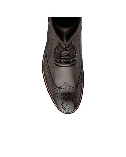 Frank Wright Brown Corby Brogue Boots for men
