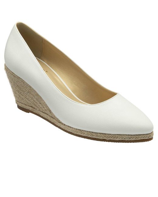 Lotus White Giselle Wedge Espadrilles
