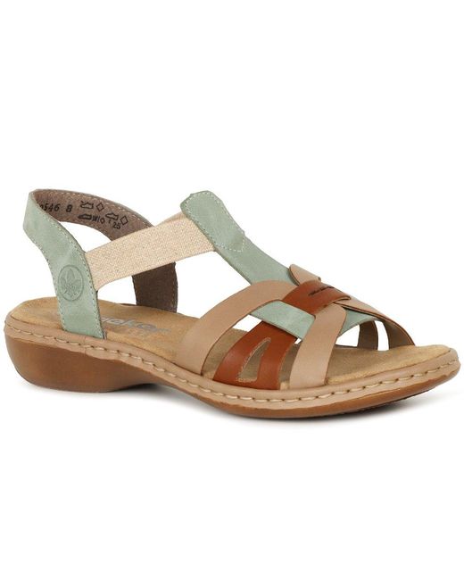 Rieker Metallic Globe Sandals