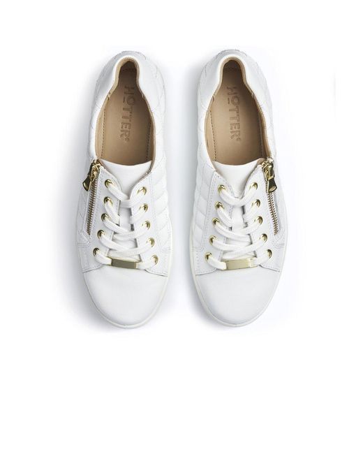 Hotter White Wonder Extra Wide Trainers