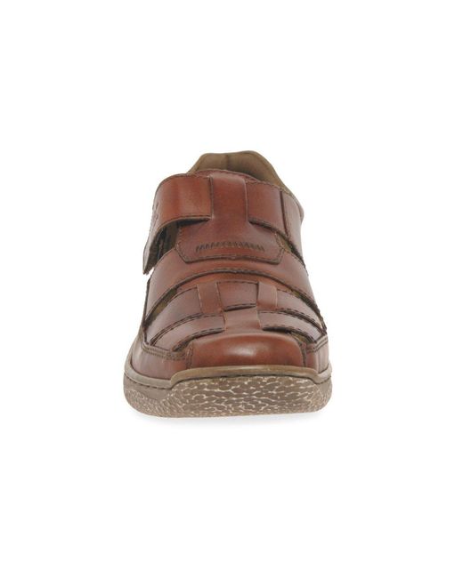 Rieker Brown Freefall Closed Toe Sandals for men