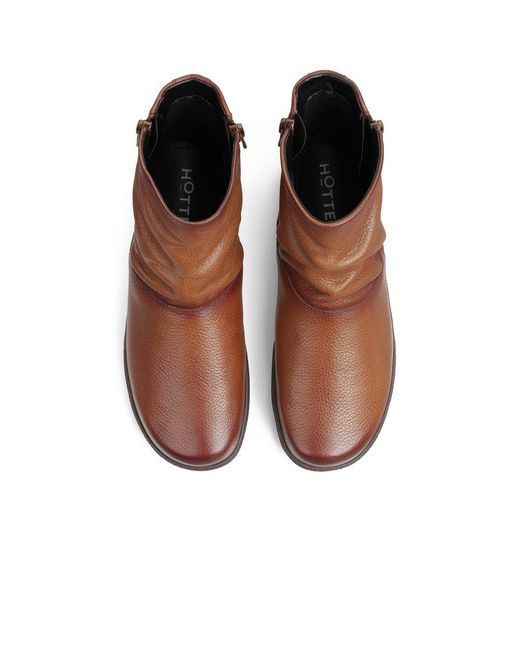 Hotter Brown Whisper Ankle Boots