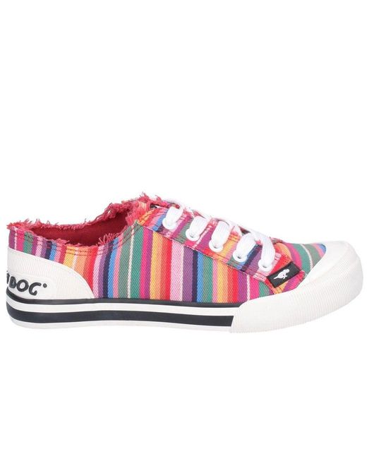 Rocket Dog Red Jazzing Eden Stripe Casual Shoes