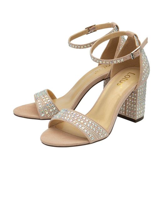 Lotus Metallic Marquesa Heeled Sandals