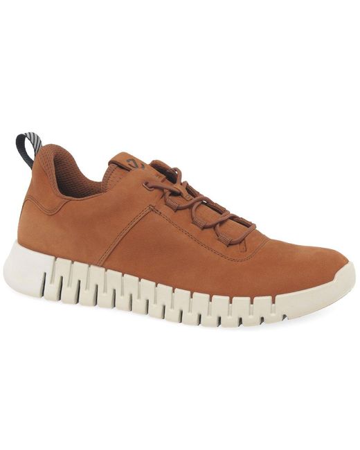 Ecco Brown Gruuv Sports Trainers for men