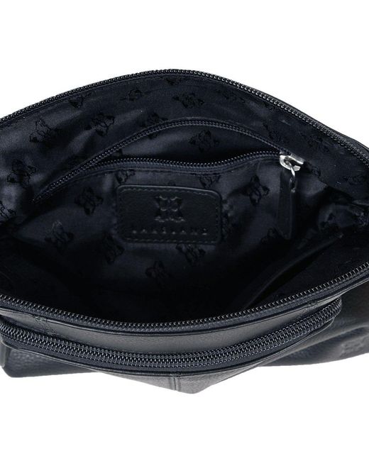 Lakeland Leather Black Raven Cross Body Bag