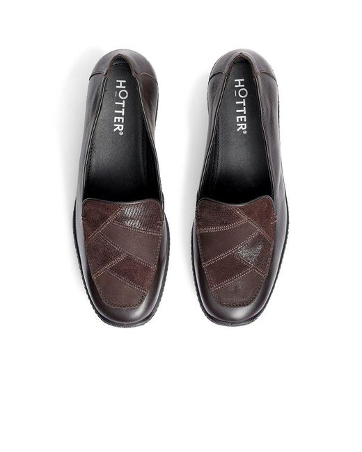 Hotter Black Faith Ii Slip On Shoes
