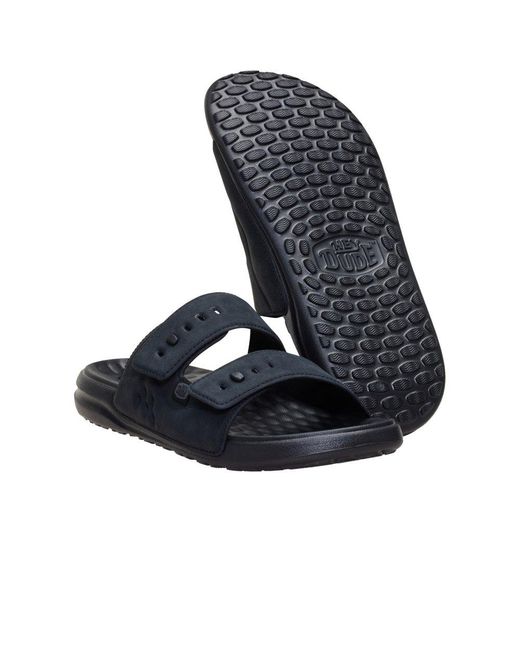 HeyDude Blue Wave 2 Strap Slide Sandals for men