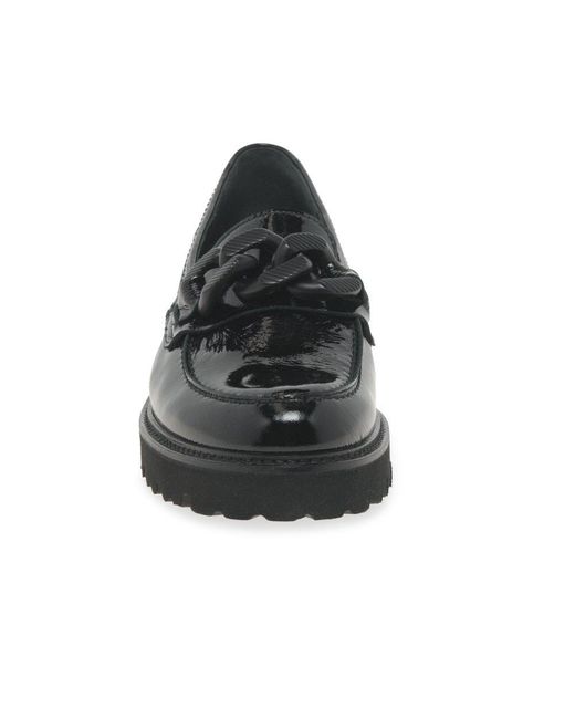 Gabor Black Squeeze Loafers