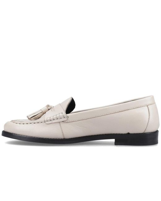 Hush Puppies White Connie Tassel Loafers