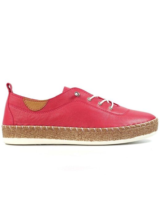 Lunar (GRS) Red Evie Plimsoll Trainers