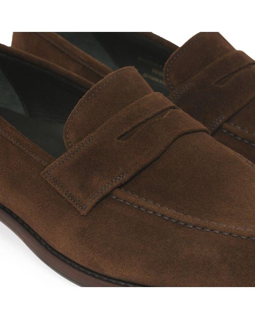 Loake Brown Wiggins Penny Loafers for men