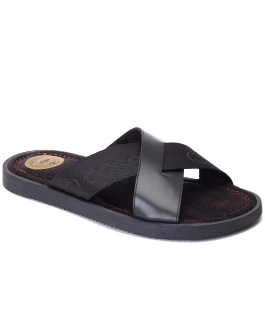 Base London Blue Webb Sliders for men