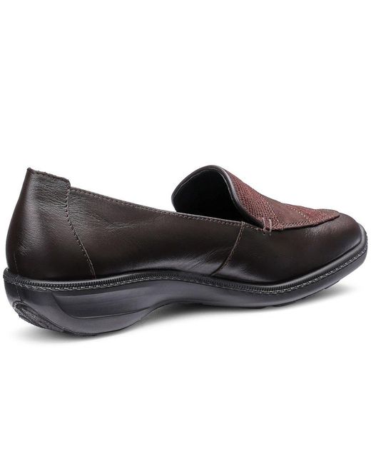 Hotter Black Faith Ii Wide Fit Slip On Shoes