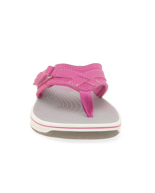 Clarks Pink Brinkley Sea Toe Post Sandals
