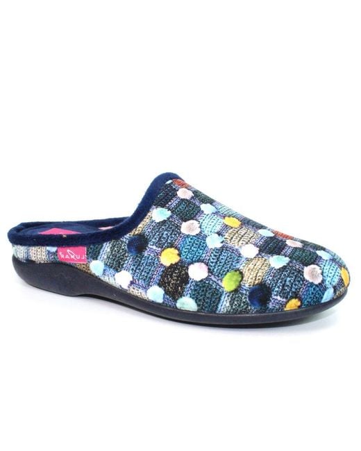 Lunar Blue Crackle Slippers